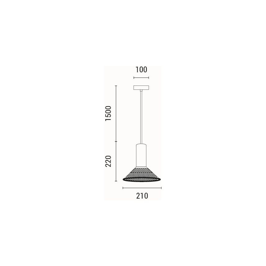 Подвесная люстра 1xE27/40W/230V черная