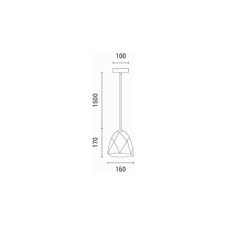 Подвесная люстра 1xE27/40W/230V серая