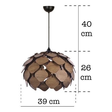 Подвесная люстра 1xE27/40W/230V коричневый