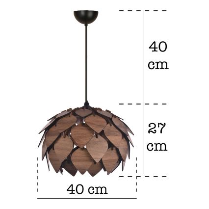 Подвесная люстра 1xE27/40W/230V коричневый
