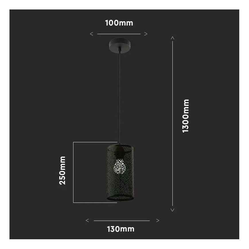 Подвесная люстра 1xE27/60W/230V черная