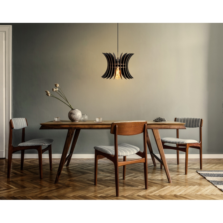 Подвесная люстра 1xE27/60W/230V черный диаметр 20 см