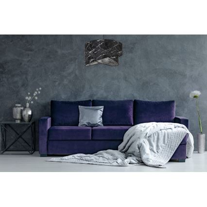 Подвесная люстра 1xE27/60W/230V черный/серебристый