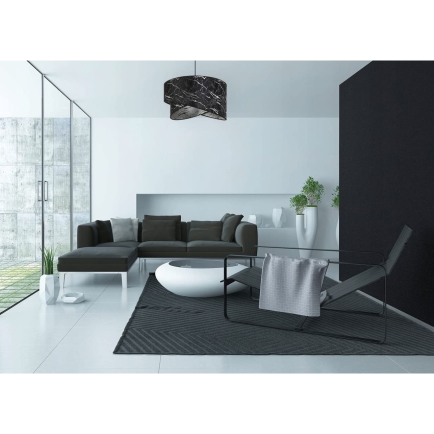 Подвесная люстра 1xE27/60W/230V черный/серебристый