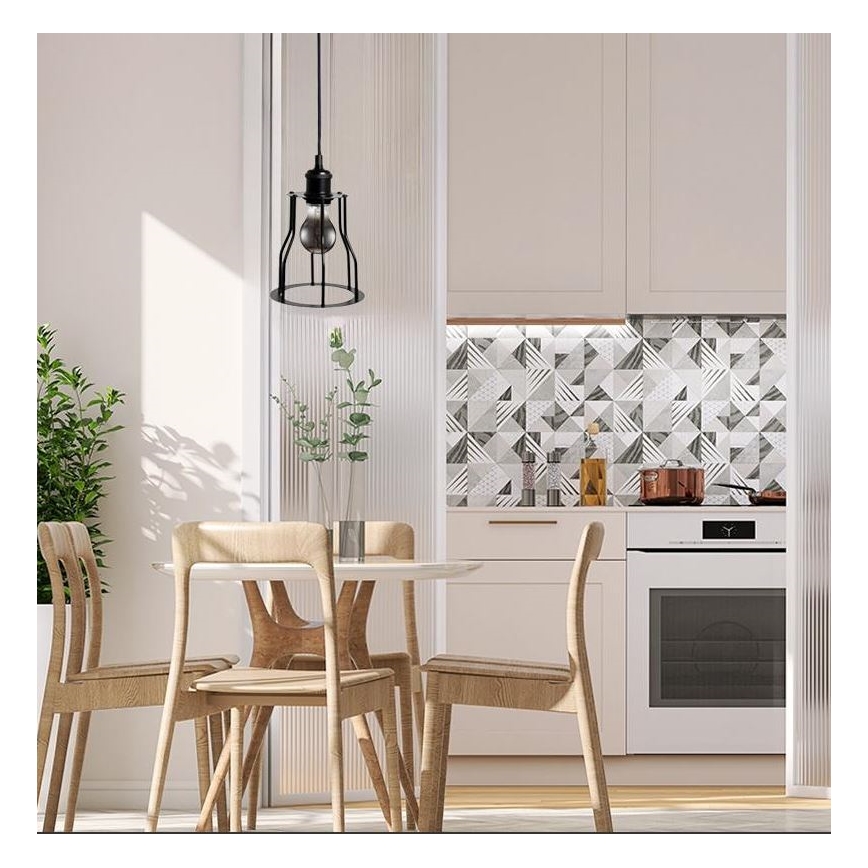 Подвесная люстра 1xE27/60W/230V диаметр 15 см черный