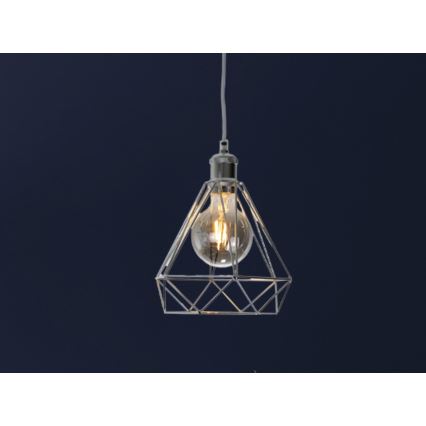 Подвесная люстра 1xE27/60W/230V диаметр 22 см блестящий хром