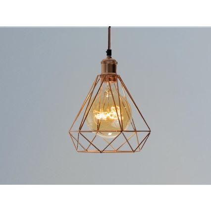 Подвесная люстра 1xE27/60W/230V диаметр 22 см медный