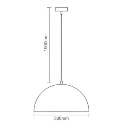 Подвесная люстра 1xE27/60W/230V диаметр 30 см белый