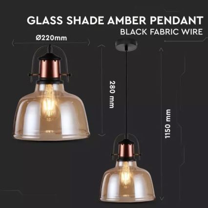 Подвесная люстра 1xE27/60W/230V