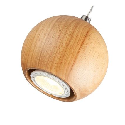 Подвесная люстра 1xGU10/10W/230V пепел/твердая древесина коричневый