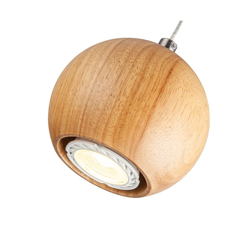 Подвесная люстра 1xGU10/10W/230V пепел/твердая древесина коричневый