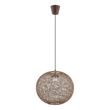 Подвесная люстра ABAKA 1xE27/15W/230V коричневый