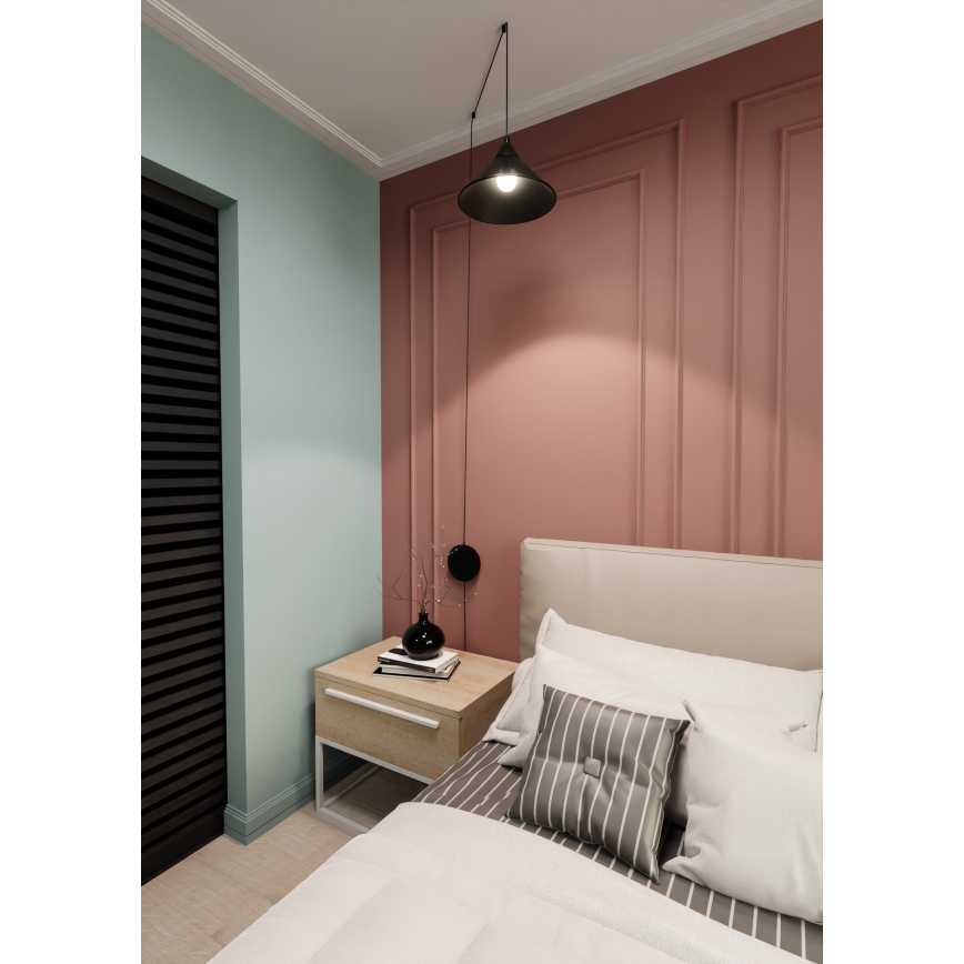 Подвесная люстра ABRAMO 1xE27/15W/230V черный