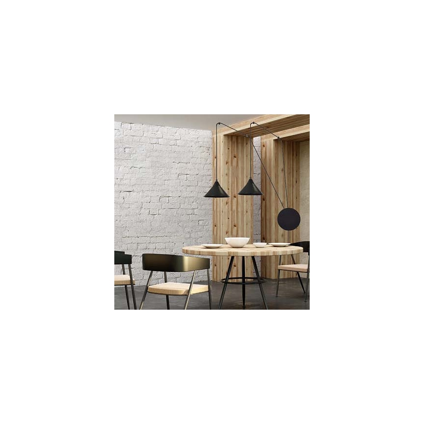 Подвесная люстра ABRAMO 2xE27/15W/230V черный
