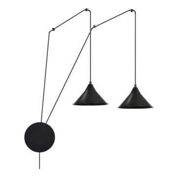 Подвесная люстра ABRAMO 2xE27/15W/230V черный