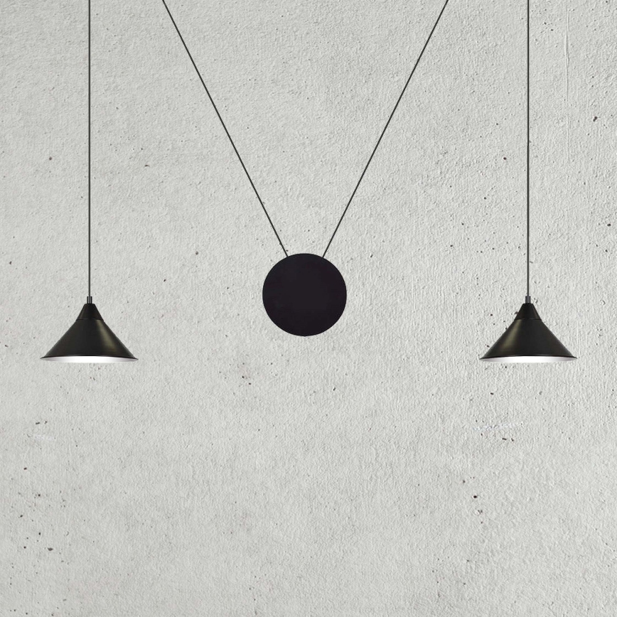 Подвесная люстра ABRAMO 2xE27/15W/230V черный