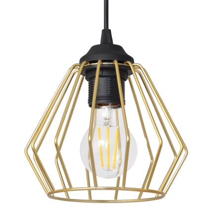 Подвесная люстра AGAT 1xE27/15W/230V золотой/черный