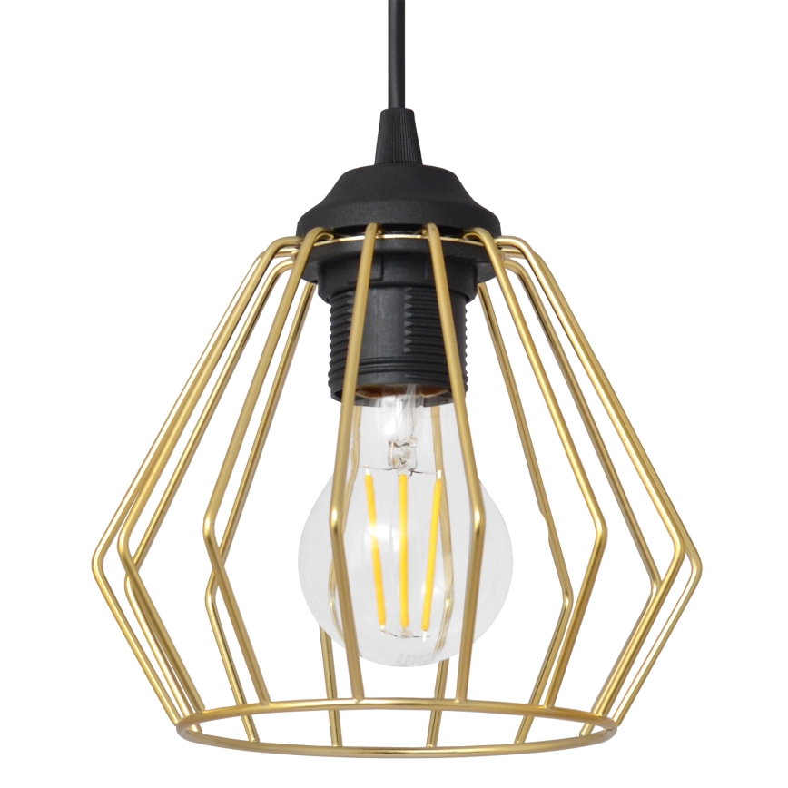 Подвесная люстра AGAT 1xE27/15W/230V золотой/черный