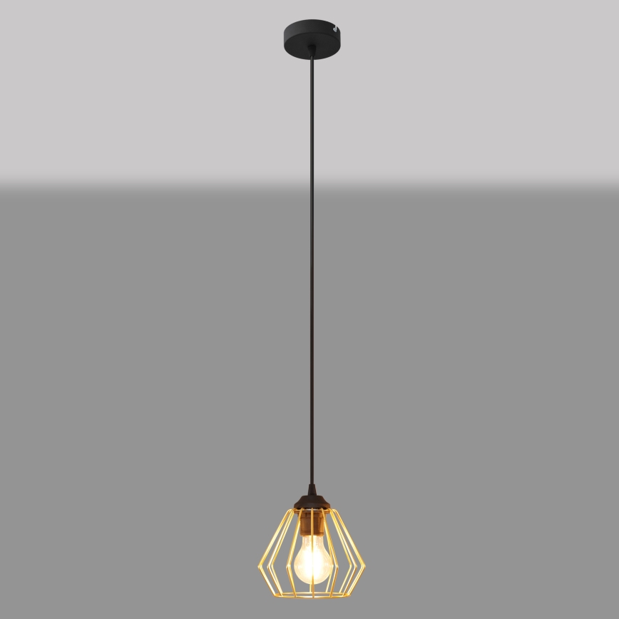 Подвесная люстра AGAT 1xE27/15W/230V золотой/черный