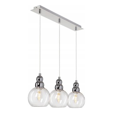 Подвесная люстра AKSO 3xE14/40W/230V серебристый