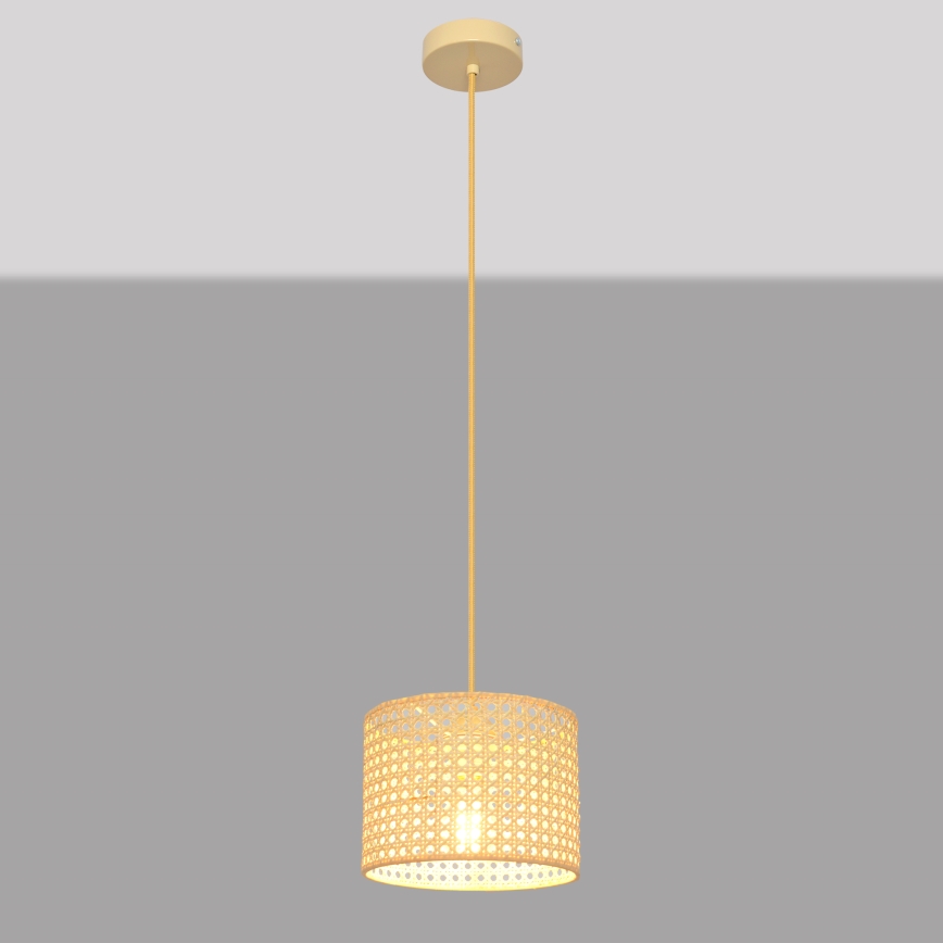 Подвесная люстра ALBA 1xE27/15W/230V диаметр 20 см ротанг