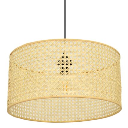 Подвесная люстра ALBA 1xE27/15W/230V диаметр 40 см ротанг/черный