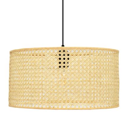 Подвесная люстра ALBA 1xE27/15W/230V диаметр 40 см ротанг/черный