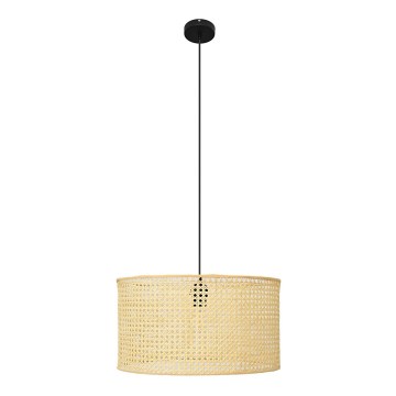 Подвесная люстра ALBA 1xE27/15W/230V диаметр 45 см ротанг/черный