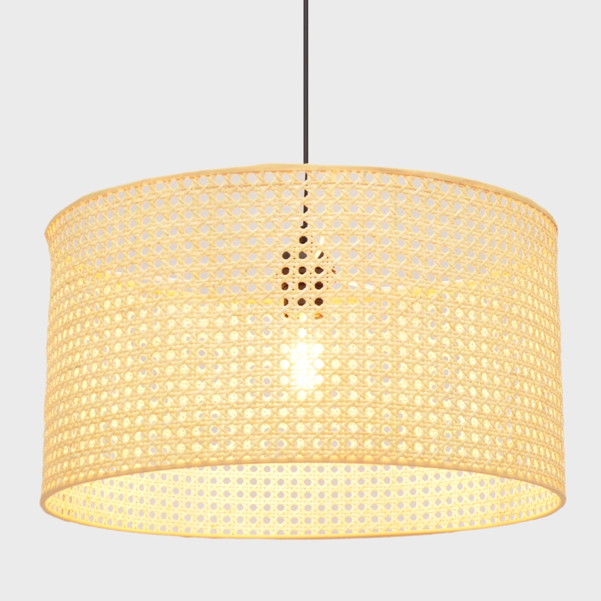 Подвесная люстра ALBA 1xE27/15W/230V диаметр 45 см ротанг/черный