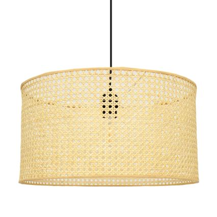 Подвесная люстра ALBA 1xE27/15W/230V диаметр 45 см ротанг/черный