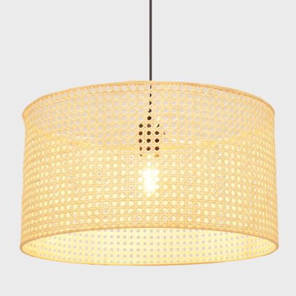 Подвесная люстра ALBA 1xE27/15W/230V диаметр 45 см ротанг/черный