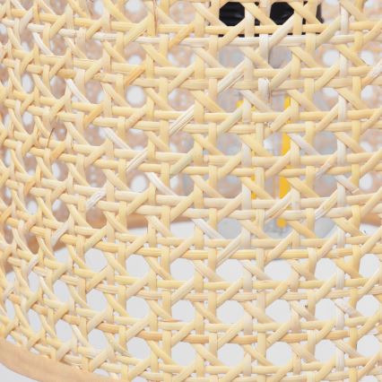 Подвесная люстра ALBA 1xE27/15W/230V диаметр 45 см ротанг/черный