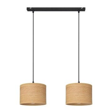 Подвесная люстра ALBA 2xE27/15W/230V коричневый/черный