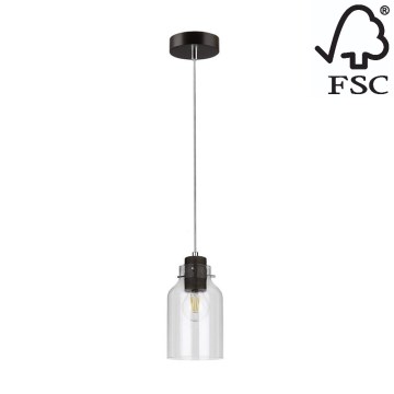 Подвесная люстра ALESSANDRO 1xE27/60W/230V бук - сертифицировано FSC