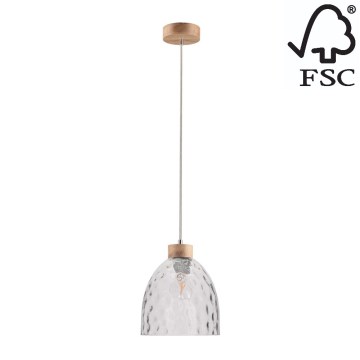 Подвесная люстра ALESSANDRO 1xE27/60W/230V дуб - сертифицировано FSC