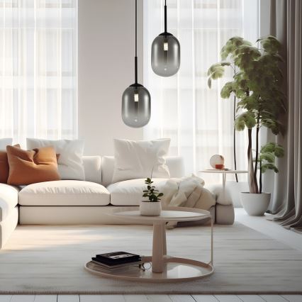 Подвесная люстра ALIAS 1xG9/8W/230V диаметр 12 см черный/серый