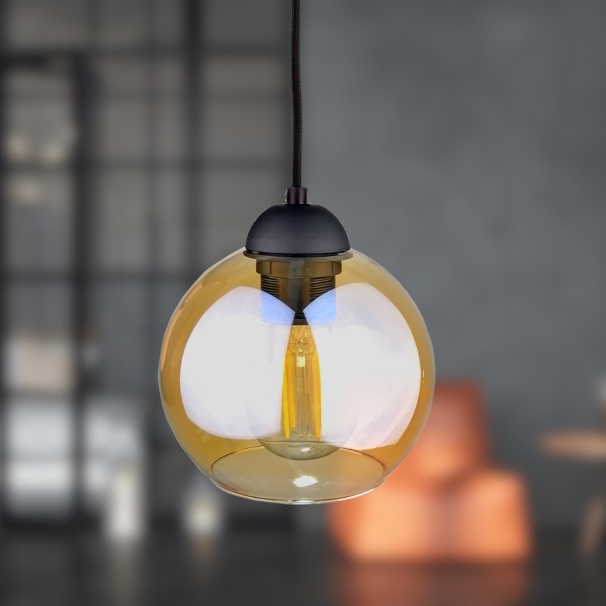 Подвесная люстра AMBRE BLACK 1xE27/60W/230V