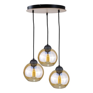 Подвесная люстра AMBRE WOOD 3xE27/60W/230V диаметр 30 см