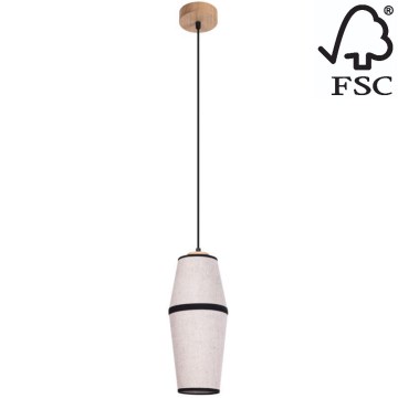 Подвесная люстра AMIGO 1xE27/25W/230V дуб – сертифицировано FSC