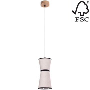 Подвесная люстра AMIGO 1xE27/25W/230V дуб – сертифицировано FSC