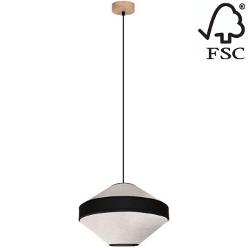 Подвесная люстра AMIGO 1xE27/60W/230V дуб – сертифицировано FSC