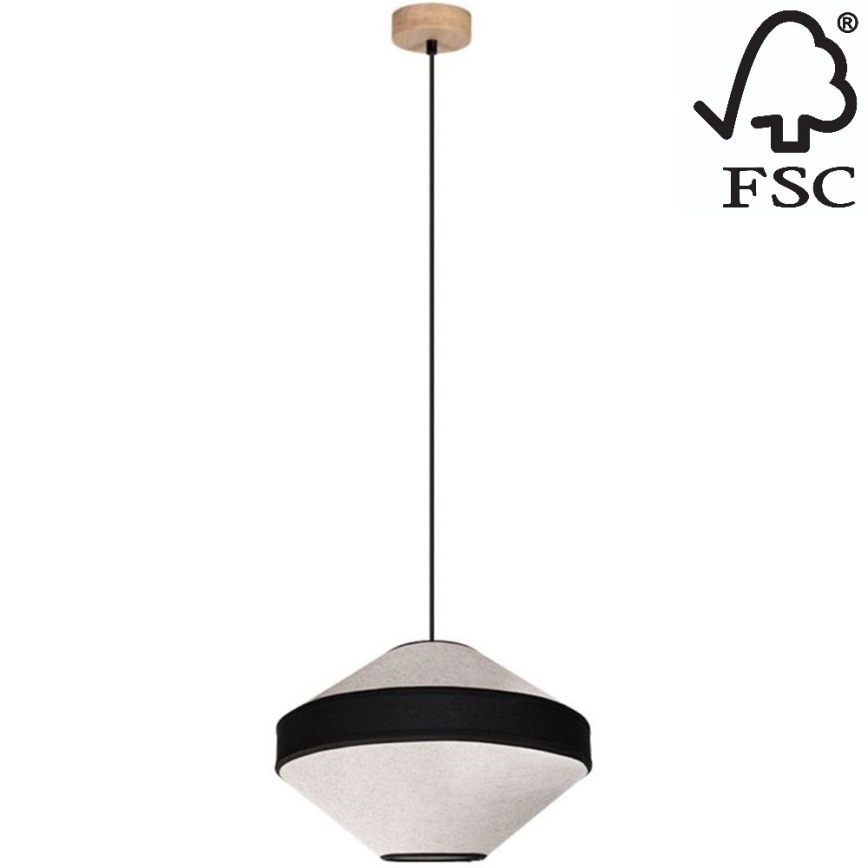 Подвесная люстра AMIGO 1xE27/60W/230V дуб – сертифицировано FSC