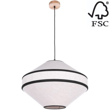 Подвесная люстра AMIGO 1xE27/60W/230V дуб – сертифицировано FSC