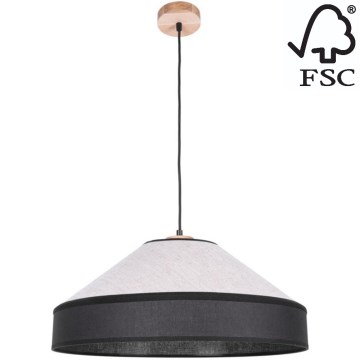 Подвесная люстра AMIGO 1xE27/60W/230V дуб – сертифицировано FSC