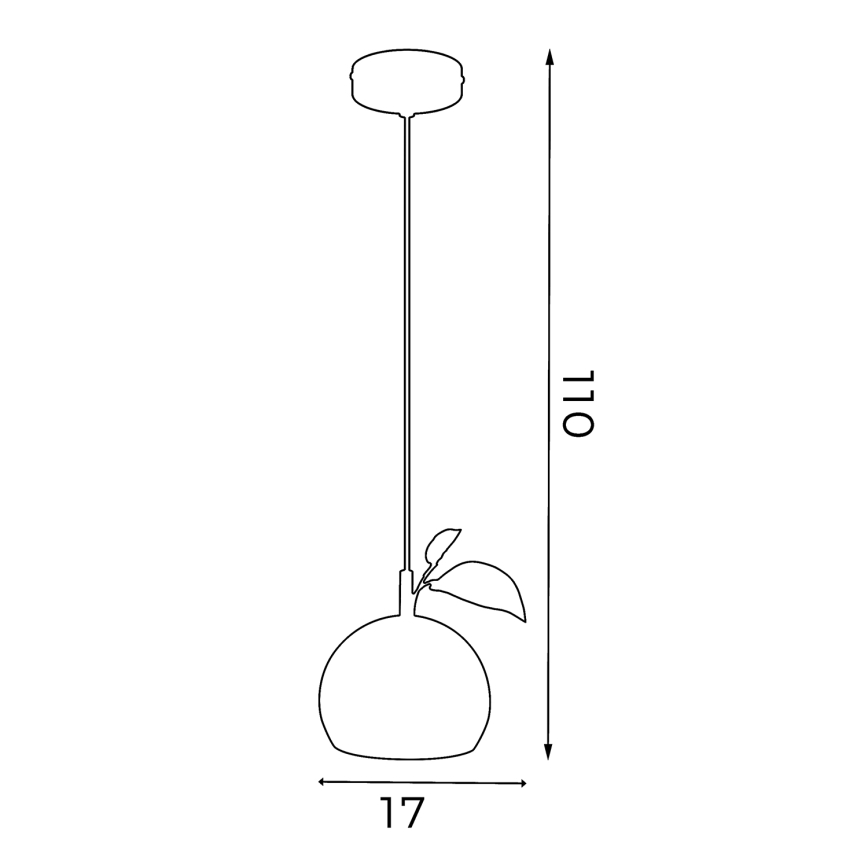 Подвесная люстра APPLE 1xE27/15W/230V желтая