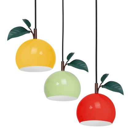 Подвесная люстра APPLE 3xE27/15W/230V красочная