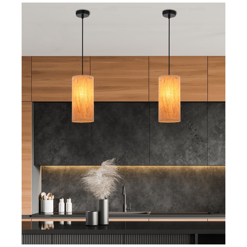 Подвесная люстра ARAGONA 1xE27/60W/230V коричневый