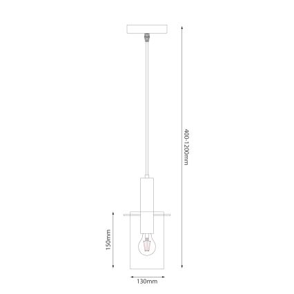 Подвесная люстра ARCADIA 1xE27/60W/230V диаметр 13 см черный/дымчатый