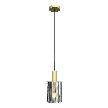 Подвесная люстра ARCADIA 1xE27/60W/230V диаметр 13 см золотистый/дымчатый