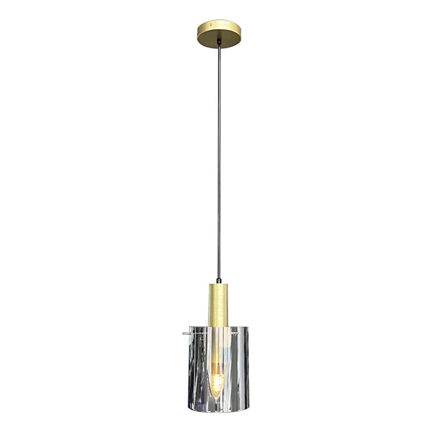 Подвесная люстра ARCADIA 1xE27/60W/230V диаметр 13 см золотистый/дымчатый